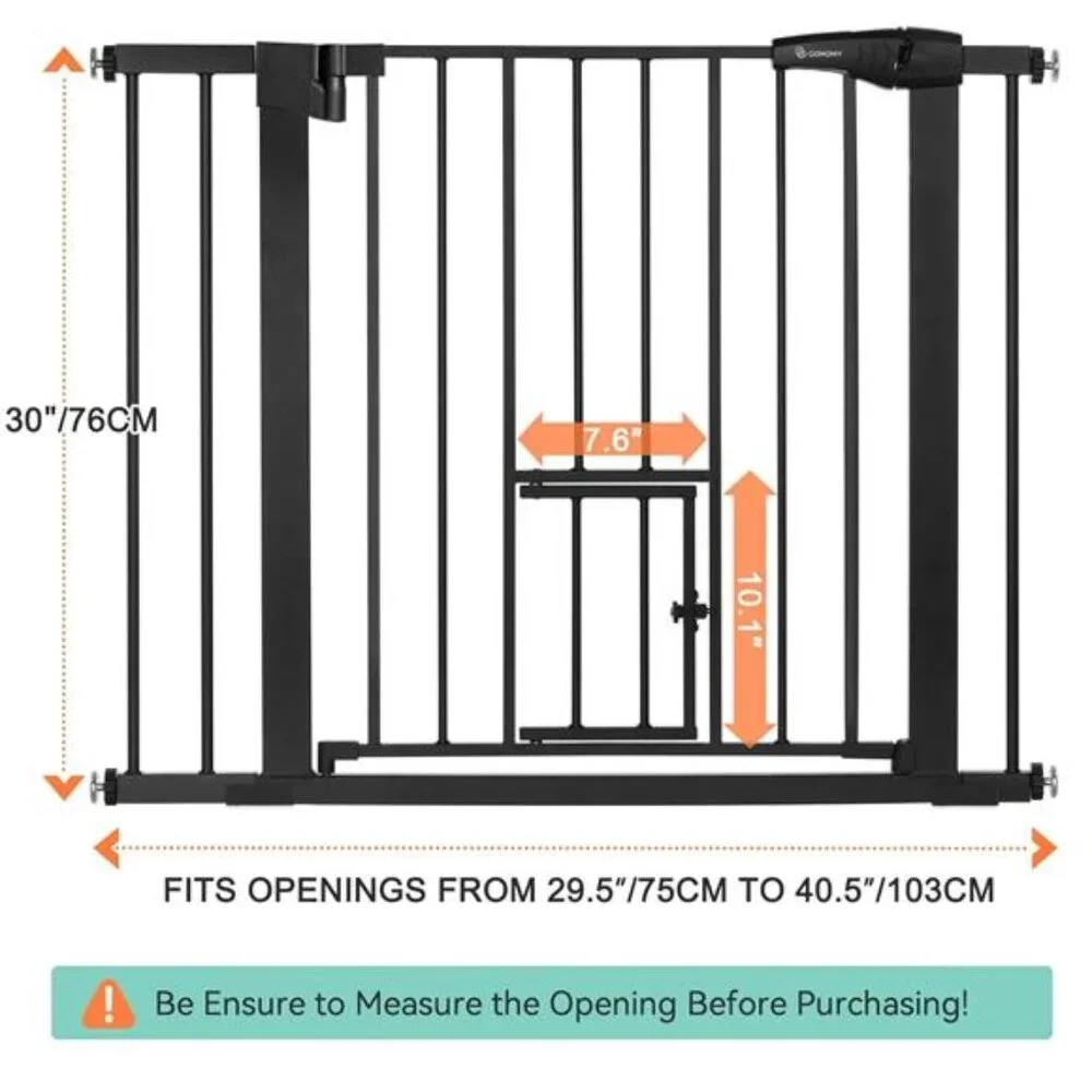 Dog Gate Extra Wide Tall Durable Pet Gate Easy Walk Thru Dog Fence Gate